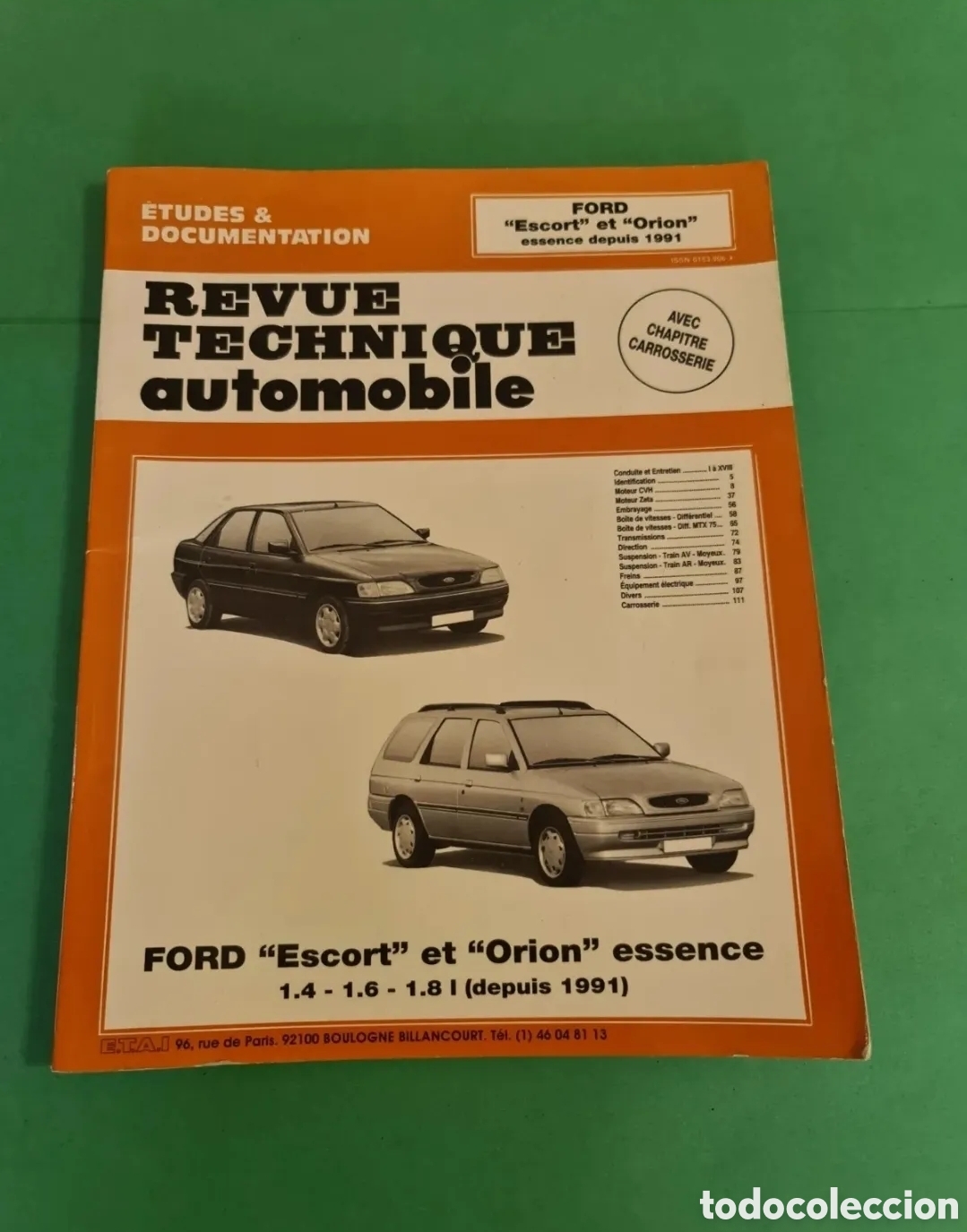 Coleccionismo de Revistas y Peri&oacute;dicos: Revista en frances. Ford Escort et Orion.
