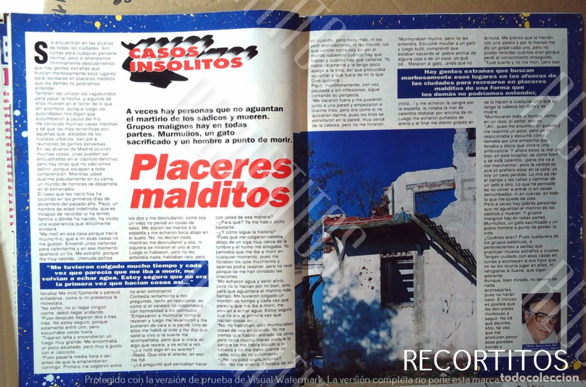 Coleccionismo de Revistas y Peri&oacute;dicos: CASOS INSOLITOS PLACERES MALDITOS ANTONIO JOSE ALES MUNDO FANTASTICO UFOLOGIA