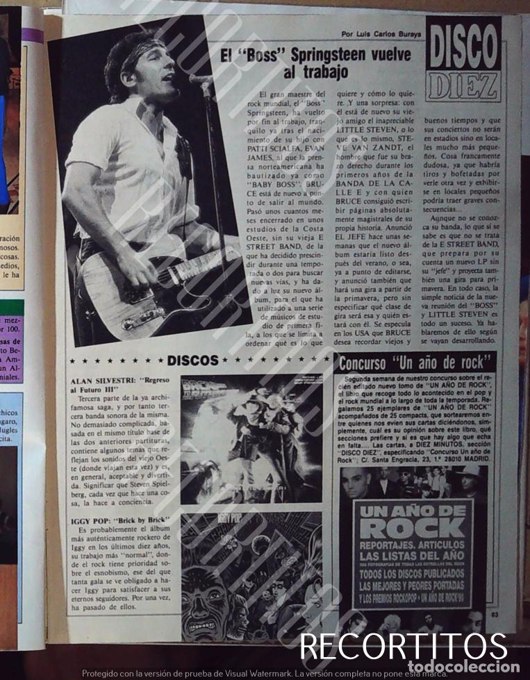 Coleccionismo de Revistas y Peri&oacute;dicos: REGRESO AL FUTURO MICHAEL J FOX IGGY POP BRUCE SPRINGSTEEN