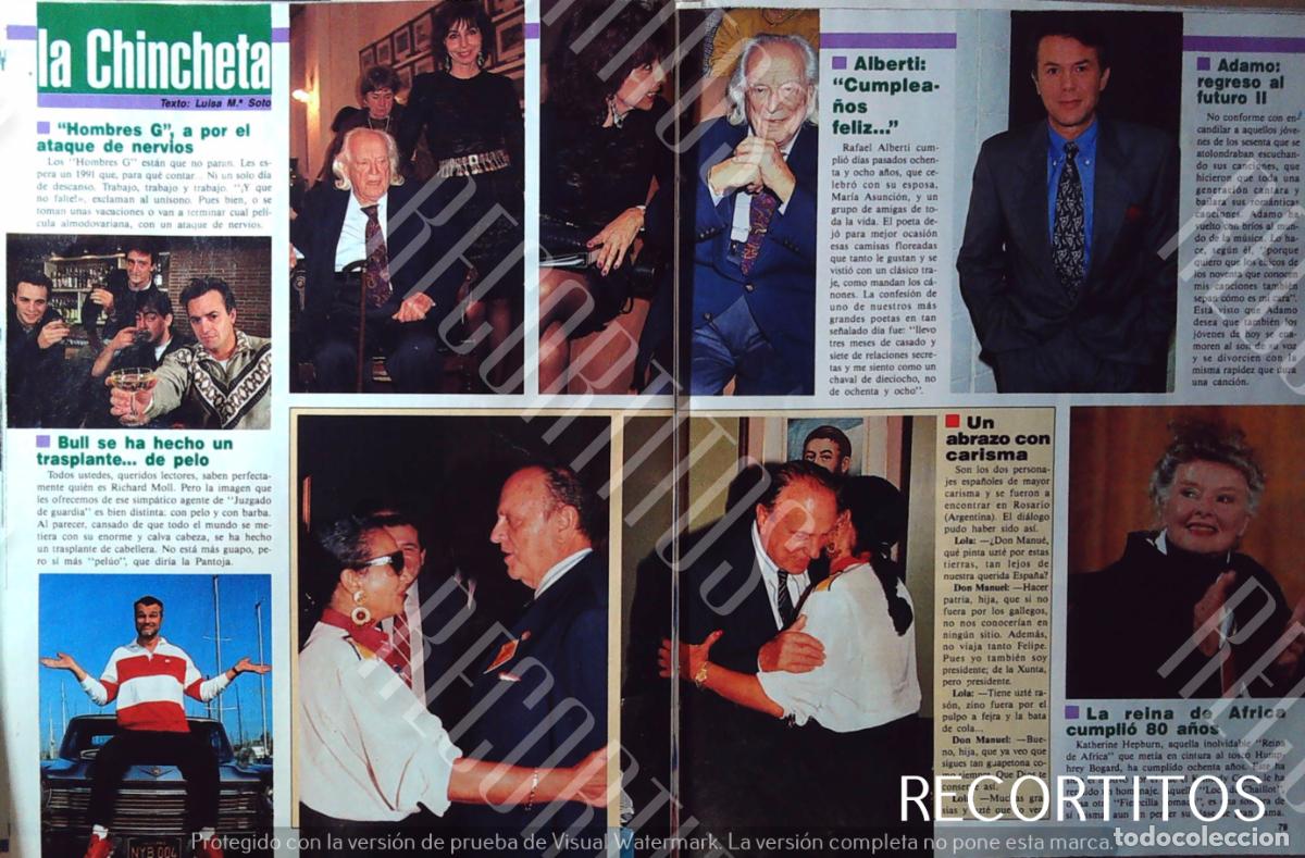 Coleccionismo de Revistas y Peri&oacute;dicos: LOLA FLORES CON FRAGA ADAMO ALBERTI HOMBRES G RICHARD MOLL KATHARINE HEPBURN