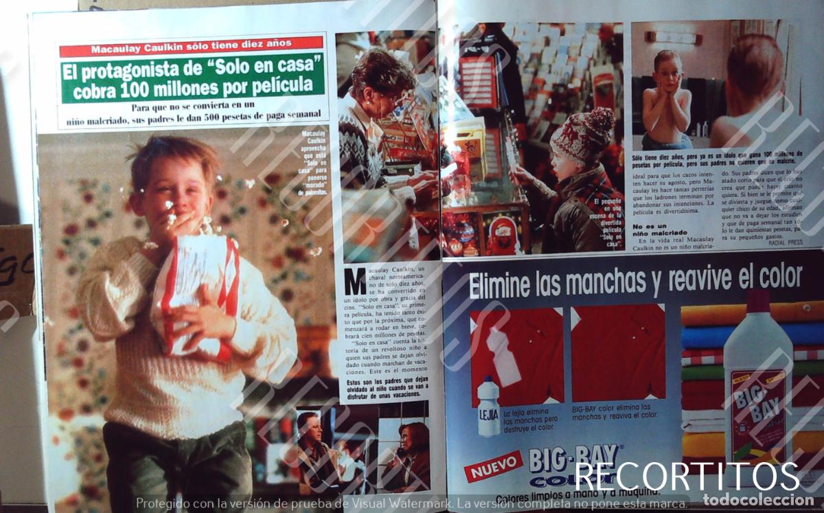Coleccionismo de Revistas y Peri&oacute;dicos: macaulay culkin SOLO EN CASA