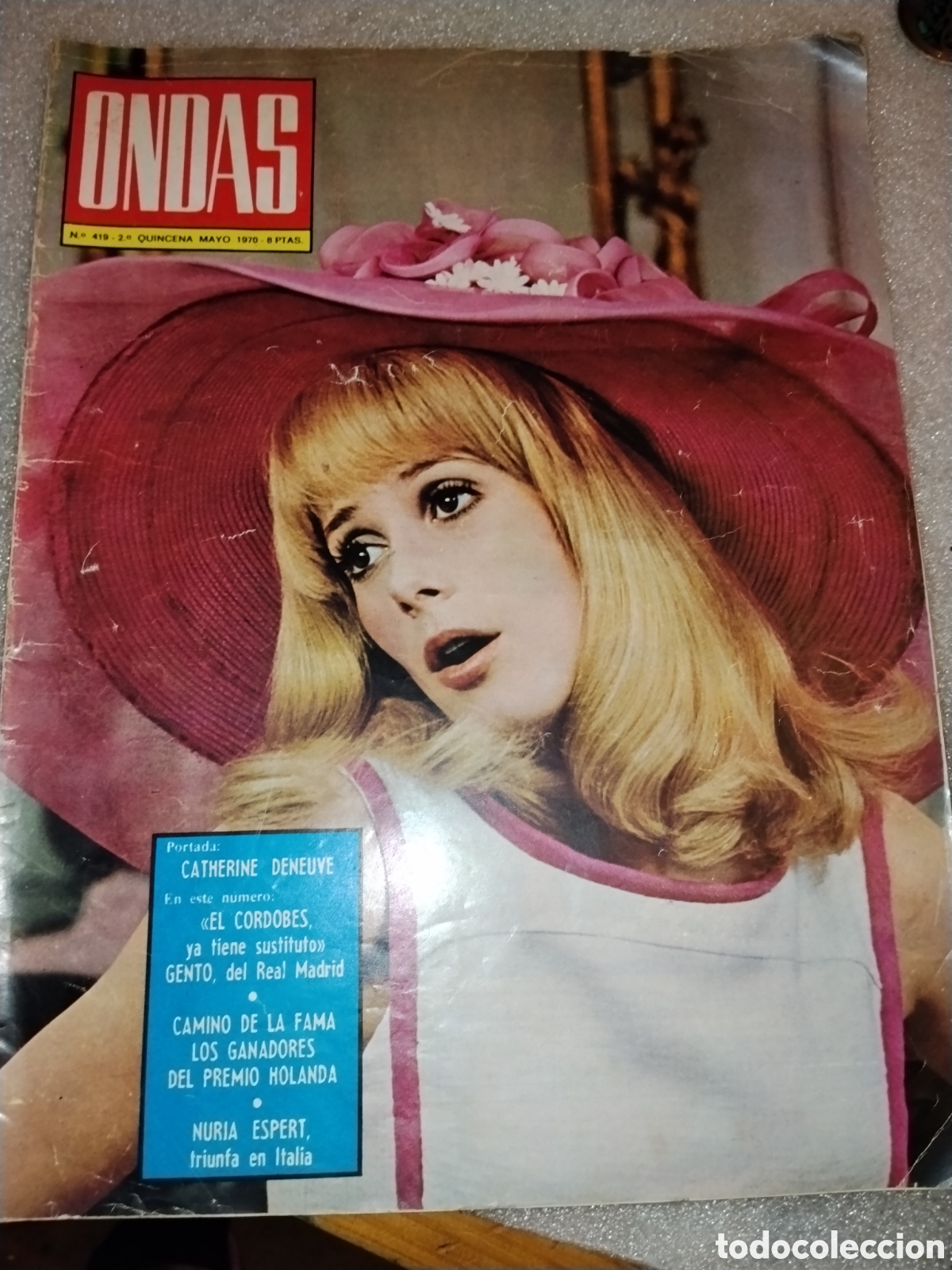 Coleccionismo de Revistas y Peri&oacute;dicos: Revista ONDAS N&ordm; 419 CATHERINE DENEUVE NURIA ESPERT KARINA DO BARRO MODULOS 1970 MUERTE JOSELITO TOR