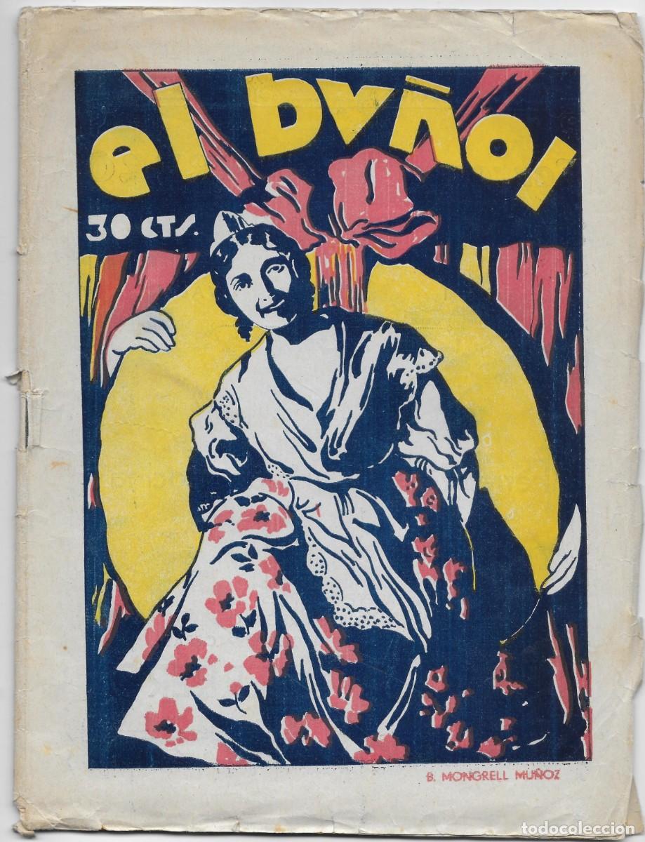 Coleccionismo de Revistas y Peri&oacute;dicos: 7306N - EL BU&Ntilde;OL- REVISTA FALLERA- PORTADA B. MONGRELL MU&Ntilde;OZ - BOCETOS FALLAS DE VALENCIA 1931