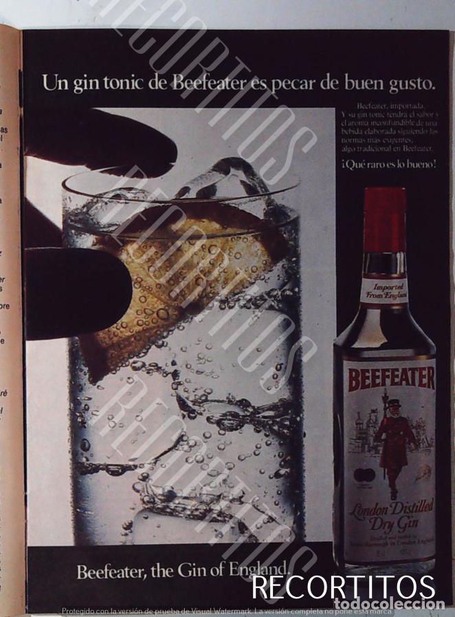 Coleccionismo de Revistas y Peri&oacute;dicos: BEEFEATER GIN GINEBRA ANUNCIO PUBLICIDAD