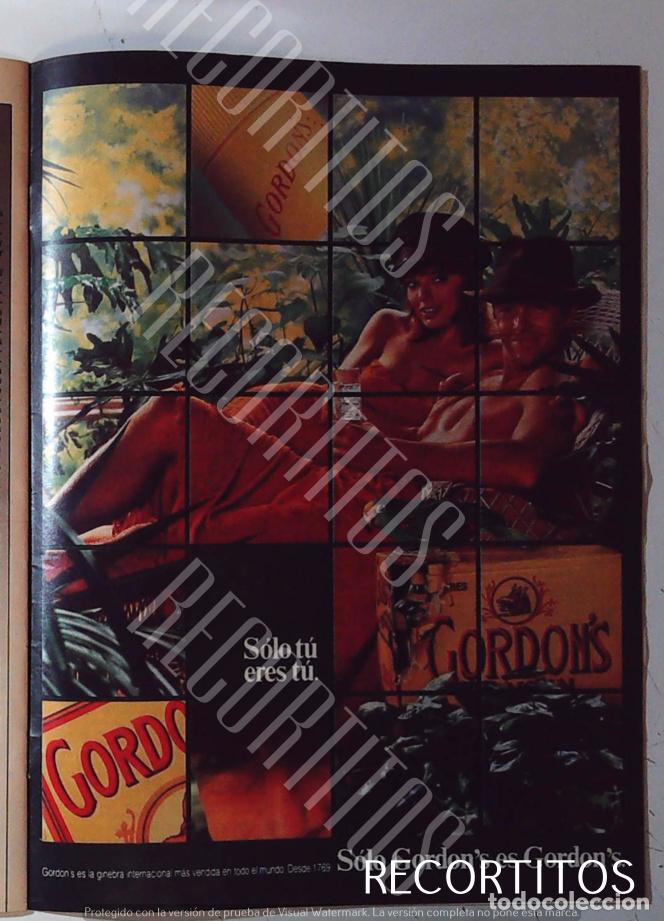 Coleccionismo de Revistas y Peri&oacute;dicos: GORDONS GINS GINEBRA ANUNCIO PUBLICIDAD COCODRILE DUNDEE