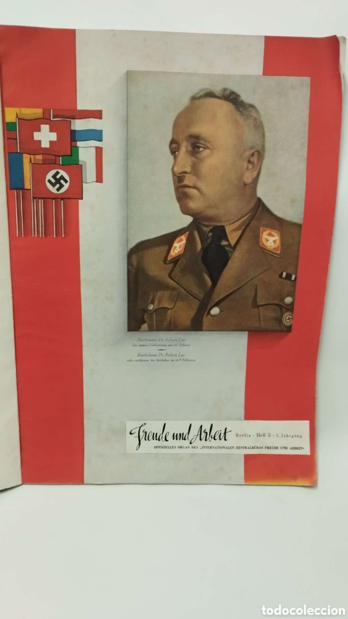 Coleccionismo de Revistas y Peri&oacute;dicos: Antigua Revista/ old magazine:Freude und Arbeit /Alegr&iacute;a y Trabajo. 1938 - Edici&oacute;n Robert Ley