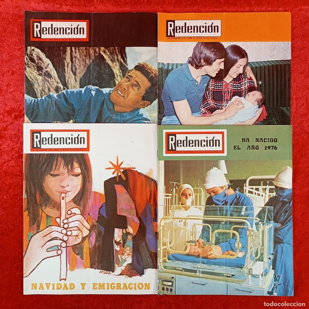 Collezionismo di Riviste e Giornali: REDENCI&Oacute;N - LOTE 4 REVISTAS - REVISTA DE INFORMACI&Oacute;N PARA LA FAMILIA - VER N&Uacute;MEROS EN FOTOS / 8606