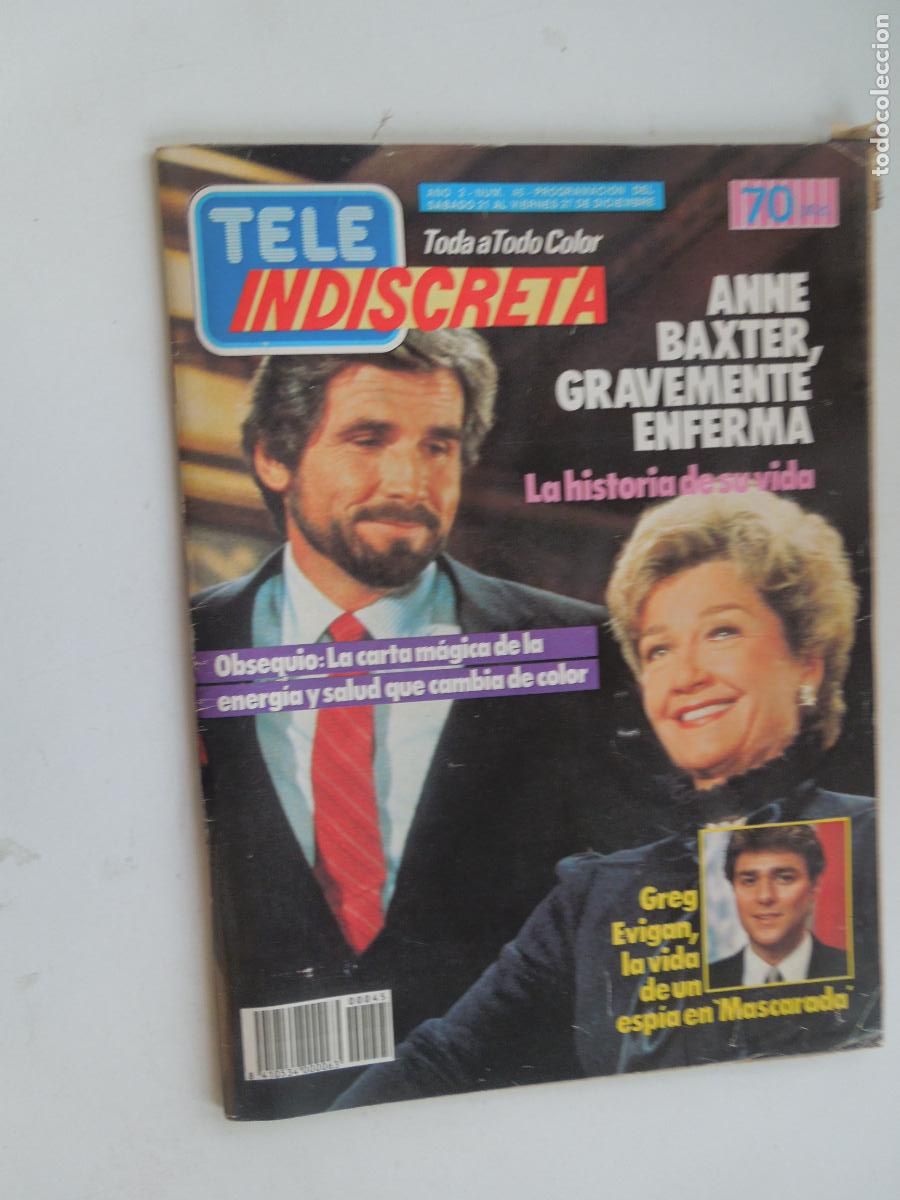 Sammeln von Zeitschriften und Zeitungen: TELE INDISCRETA - REVISTA N&ordm; 45 - DICIEMBRE 1985 - ANNE BAXTER.
