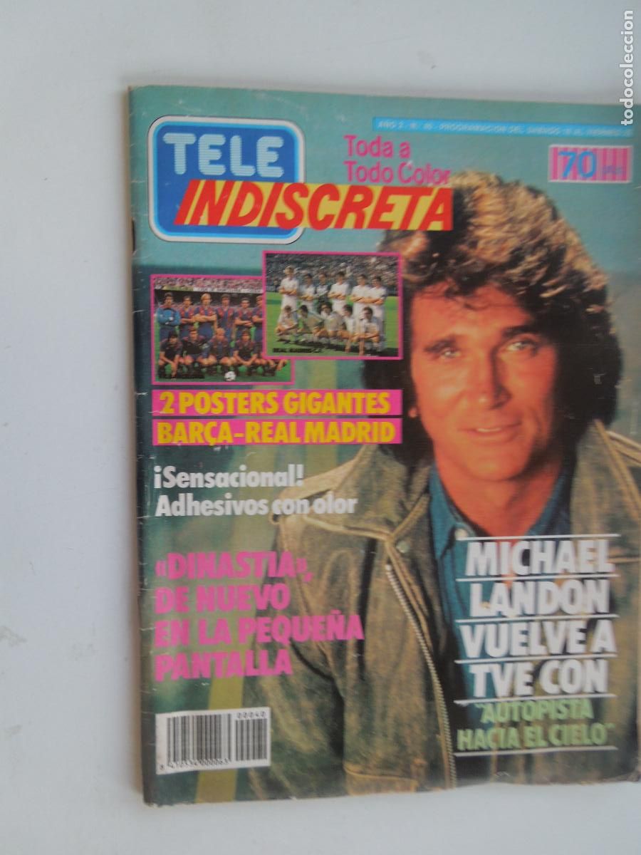 Sammeln von Zeitschriften und Zeitungen: TELE INDISCRETA - REVISTA N&ordm; 40 - NOVIEMBRE 1985 - MICHAEL LANDON.
