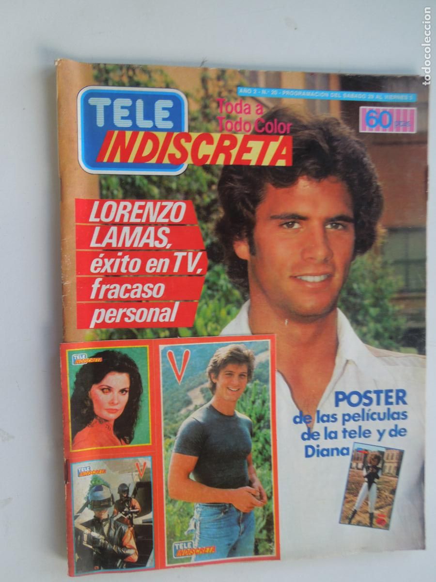 Coleccionismo de Revistas y Peri&oacute;dicos: TELE INDISCRETA - REVISTA N&ordm; 20 - JULIO 1985 - LORENZO LAMAS, DIANA DE V.