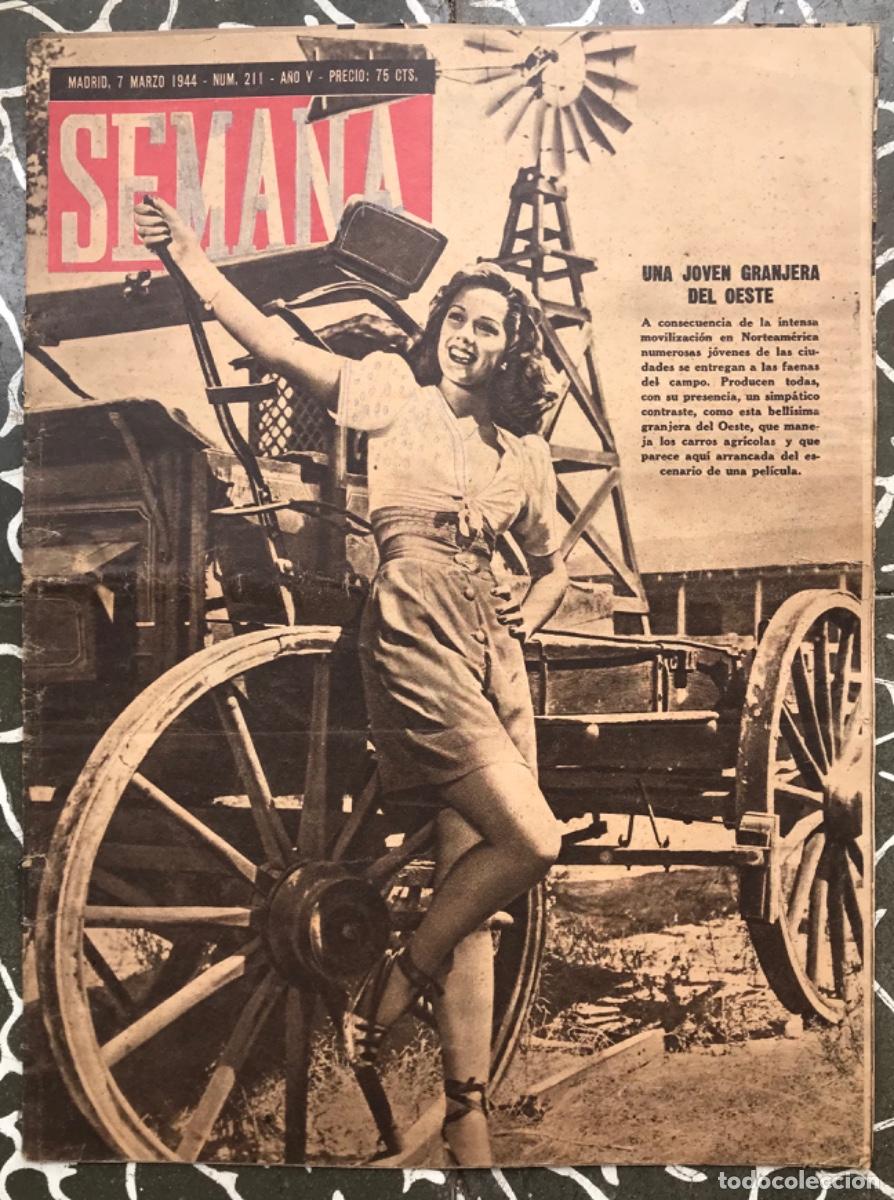 Coleccionismo de Revistas y Peri&oacute;dicos: Rev. SEMANA - Marzo 1944 - 2&ordf; Guerra mundial: Invasi&oacute;n de Europa, l&iacute;nea alemana, barcos ingleses