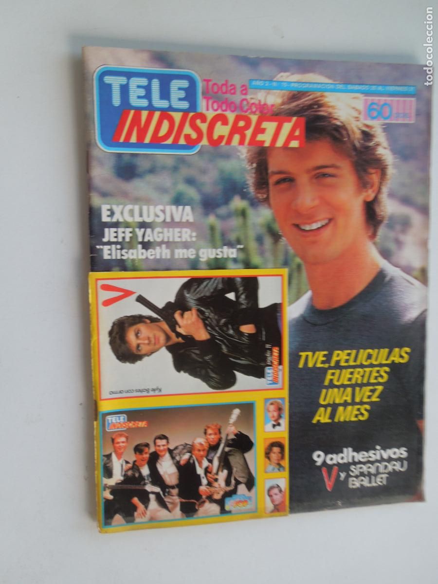 Coleccionismo de Revistas y Peri&oacute;dicos: TELE INDISCRETA - REVISTA N&ordm; 15 - MAYO 1985 - POSTER DE V.