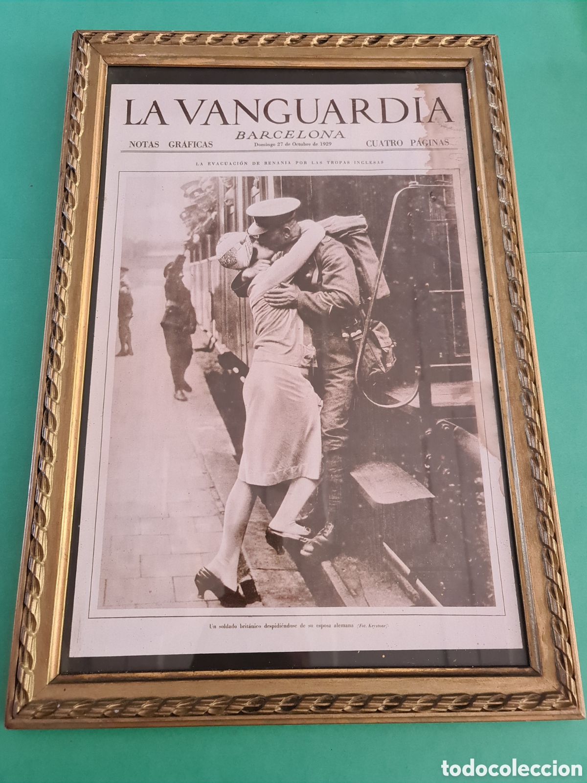 Sammeln von Zeitschriften und Zeitungen: La Vanguardia, P&aacute;gina La evacuaci&oacute;n de Renania.