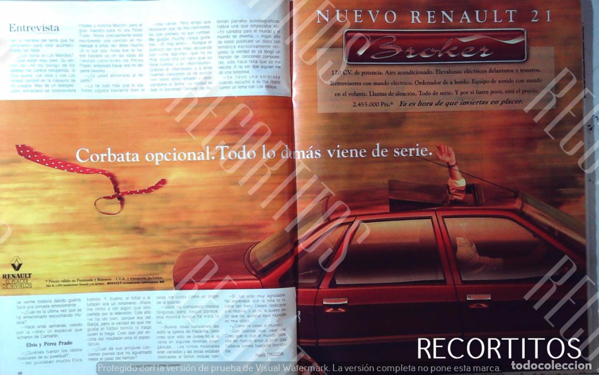 Coleccionismo de Revistas y Peri&oacute;dicos: RENAULT 21 ANUNCIO PUBLICIDAD