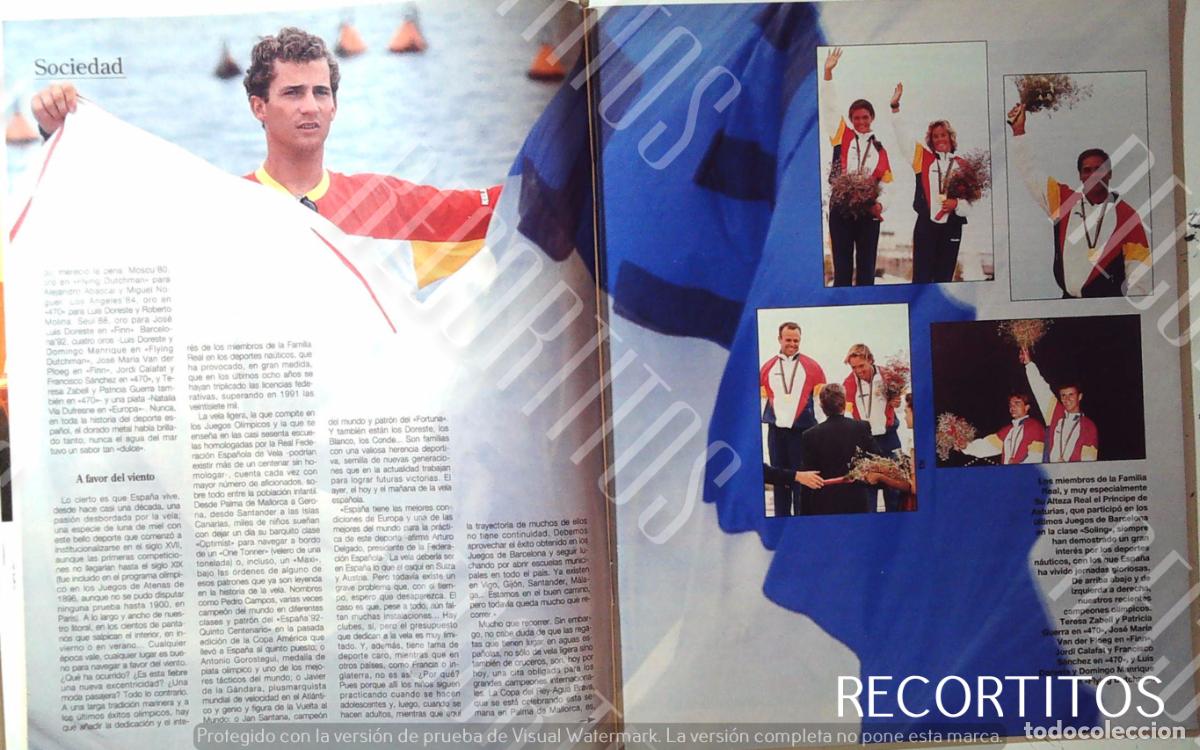 Collezionismo di Riviste e Giornali: DEPORTES LA VELA 1992 TERESA ZABEL NATALIA VIA DUFRESNE PRINCIPE FELIPE