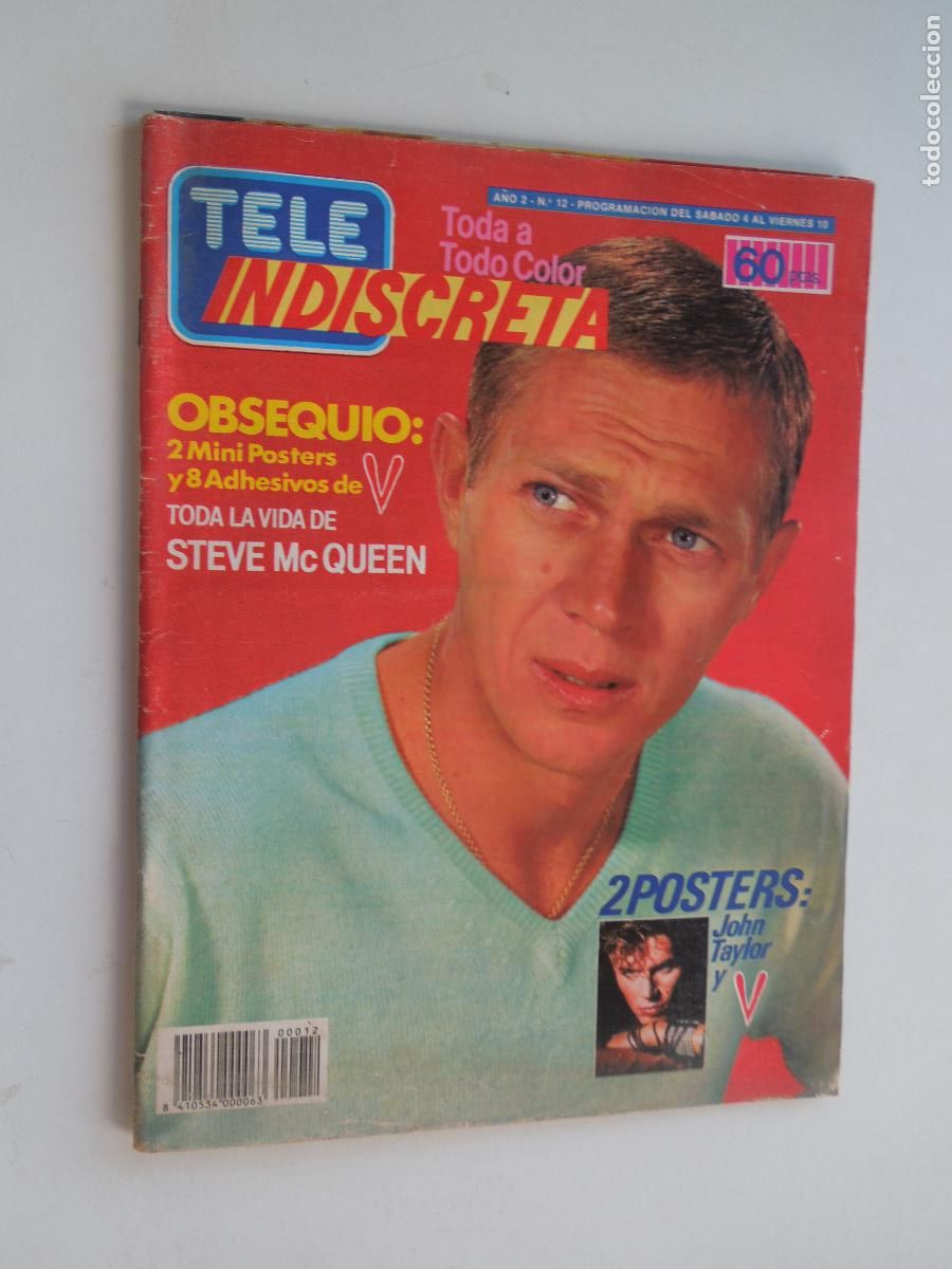 Coleccionismo de Revistas y Peri&oacute;dicos: TELE INDISCRETA - REVISTA N&ordm; 12 - MAYO 1985 - POSTER - ADHESIVOS DE V.