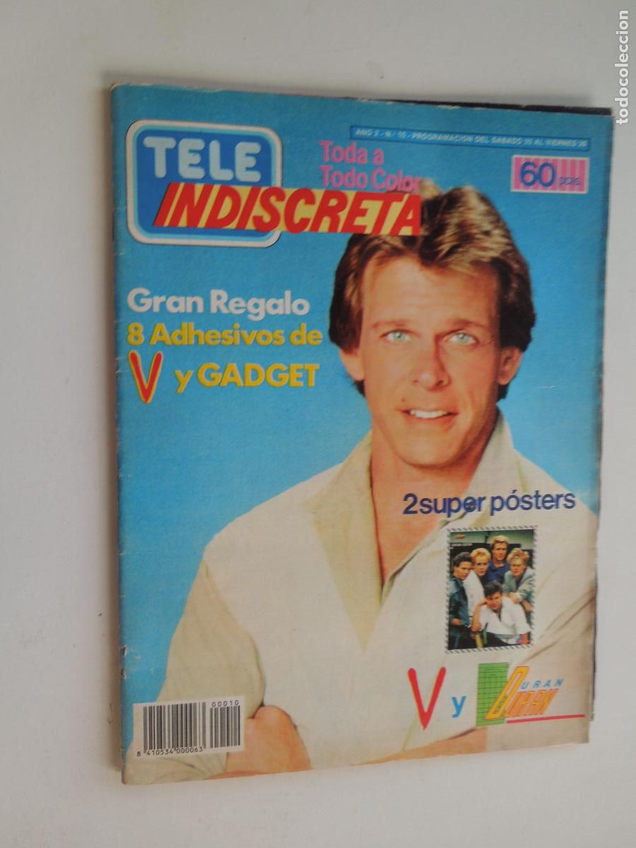 Collezionismo di Riviste e Giornali: TELE INDISCRETA - REVISTA N&ordm; 10 - ABRIL 1985 - ADHESIVOS DE V - POSTER.