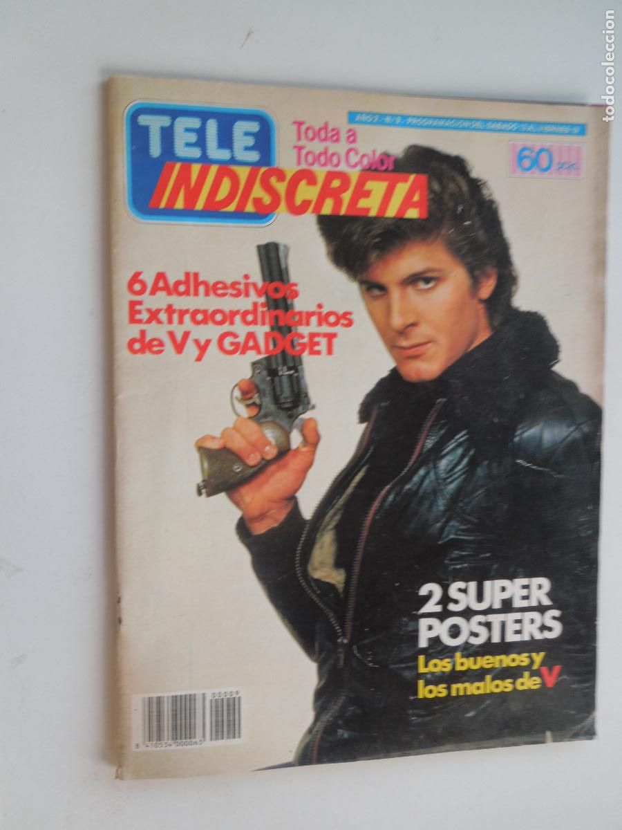 Collezionismo di Riviste e Giornali: TELE INDISCRETA - REVISTA N&ordm; 9 - ABRIL 1985 - ADHESIVOS V - POSTER.
