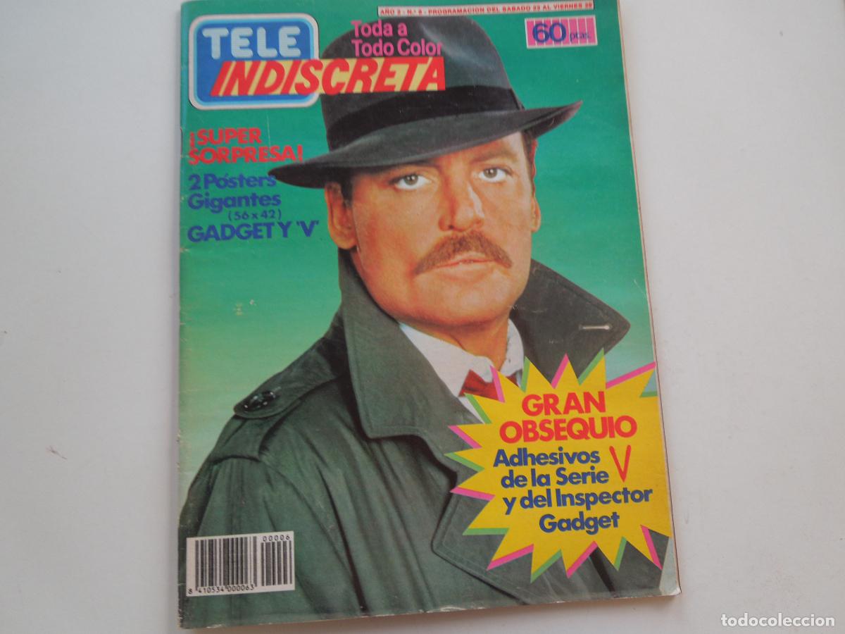 Colecionismo de Revistas e Jornais: TELE INDISCRETA - REVISTA N&ordm; 6 - MARZO 1985 - POSTER - INSPECTOR GADGET Y V.