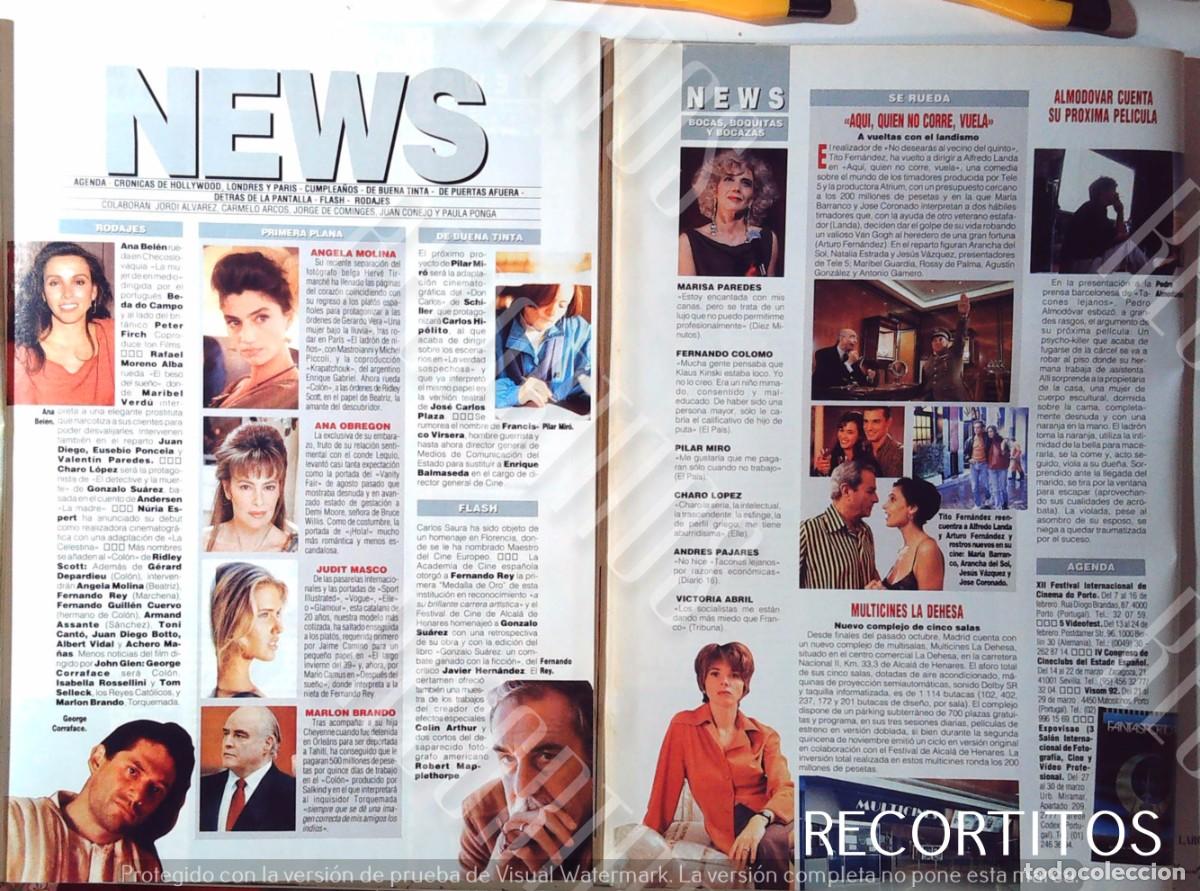 Sammeln von Zeitschriften und Zeitungen: ANA OBREGON ANA BELEN ANGELA MOLINA GEORGE CORRAFACE MARLON BRANDO FERNANDO REY JUDIT MASCO