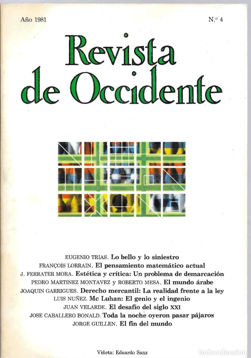 Coleccionismo de Revistas y Peri&oacute;dicos: REVISTA DE OCCIDENTE - ENERO/MARZO 1981 N&ordm; 4