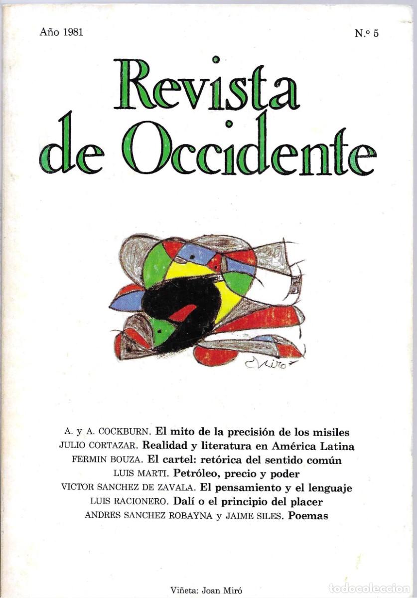 Coleccionismo de Revistas y Peri&oacute;dicos: REVISTA DE OCCIDENTE - ABRIL/JUNIO 1981 N&ordm; 5