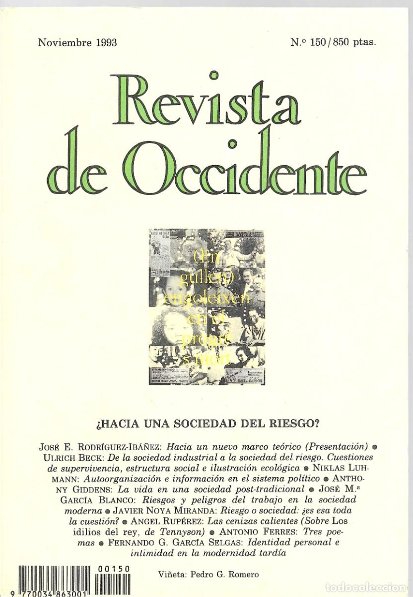 Coleccionismo de Revistas y Peri&oacute;dicos: REVISTA DE OCCIDENTE - NOVIEMBRE 1993 N&ordm; 150