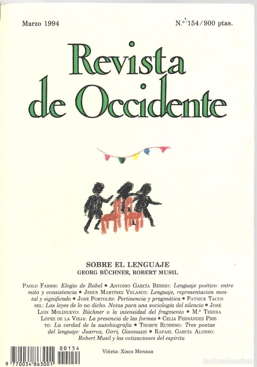 Coleccionismo de Revistas y Peri&oacute;dicos: REVISTA DE OCCIDENTE - MARZO 1994 N&ordm; 154