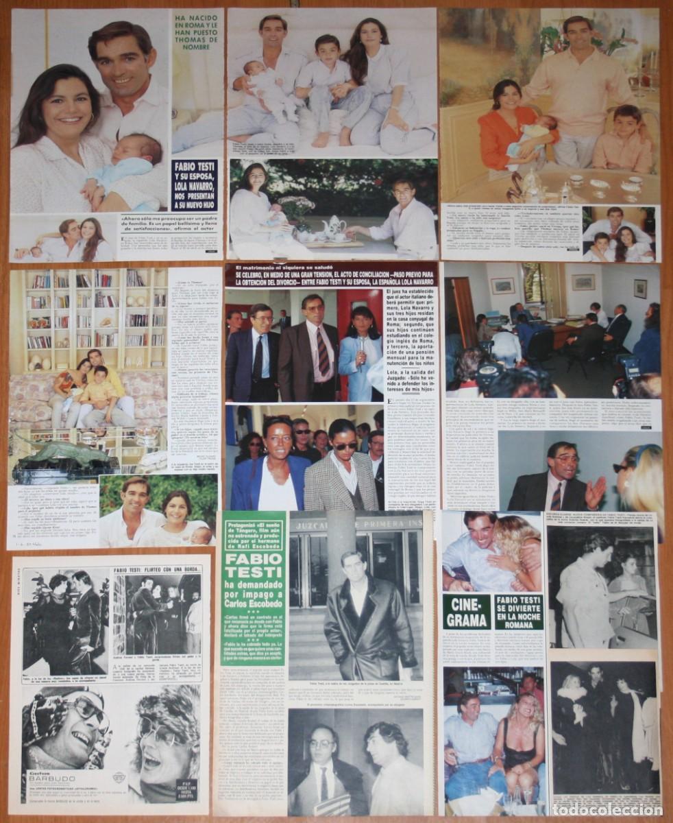 Coleccionismo de Revistas y Peri&oacute;dicos: FABIO TESTI lote prensa spain magazine clippings 1970s/1990s photos italia cinema actor recortes