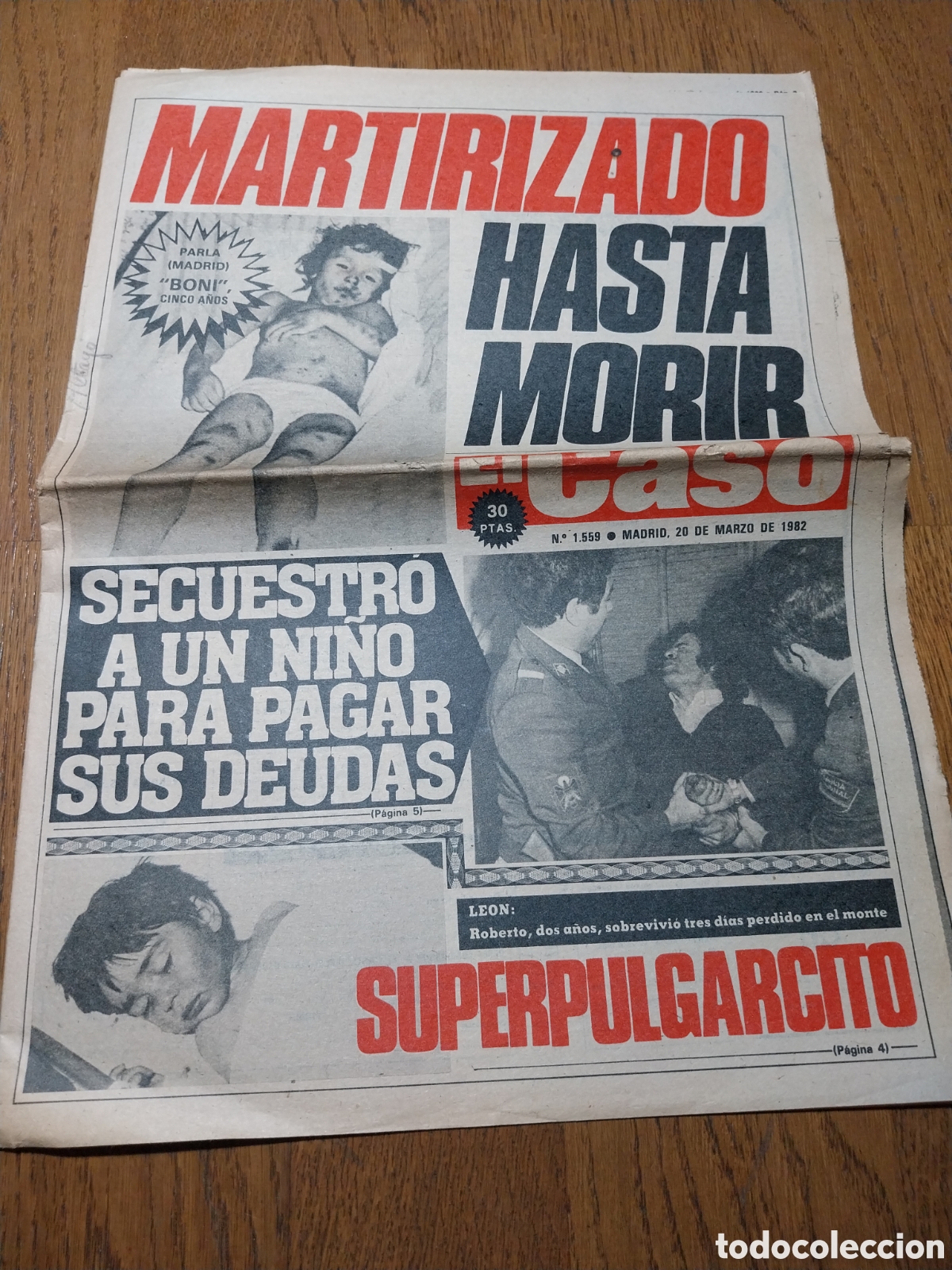 Collection Magazines and Newspapers: EL CASO 1982 SUPERPULGALCITO TRES DIAS PERDIDO EN EL MONTE LUGAN LEON. SOBRINO ORTEGA CANO SECUESTRO
