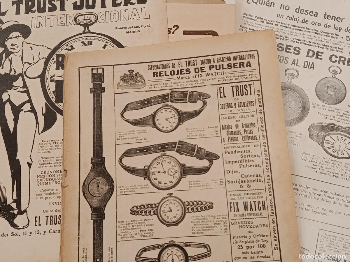 Collection Magazines and Newspapers: 1910&rsquo;s-1920&rsquo;s Relojes Antiguos Lote Pack Publicidad Revista original antigua. 15 hojas