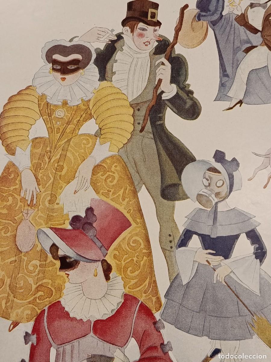 Collection Magazines and Newspapers: 1930&rsquo;s Disfraces M&aacute;scaras. Gas. Ilustraci&oacute;n Barbero. Hoja revista antigua