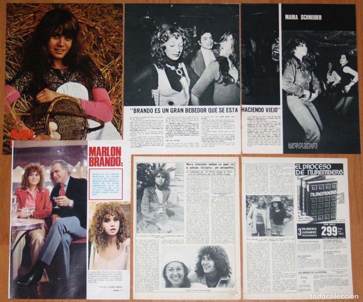 Sammeln von Zeitschriften und Zeitungen: MARIA SCHNEIDER lote prensa spain clippings 1970s photos Last Tango in Paris Marlon Brando recortes