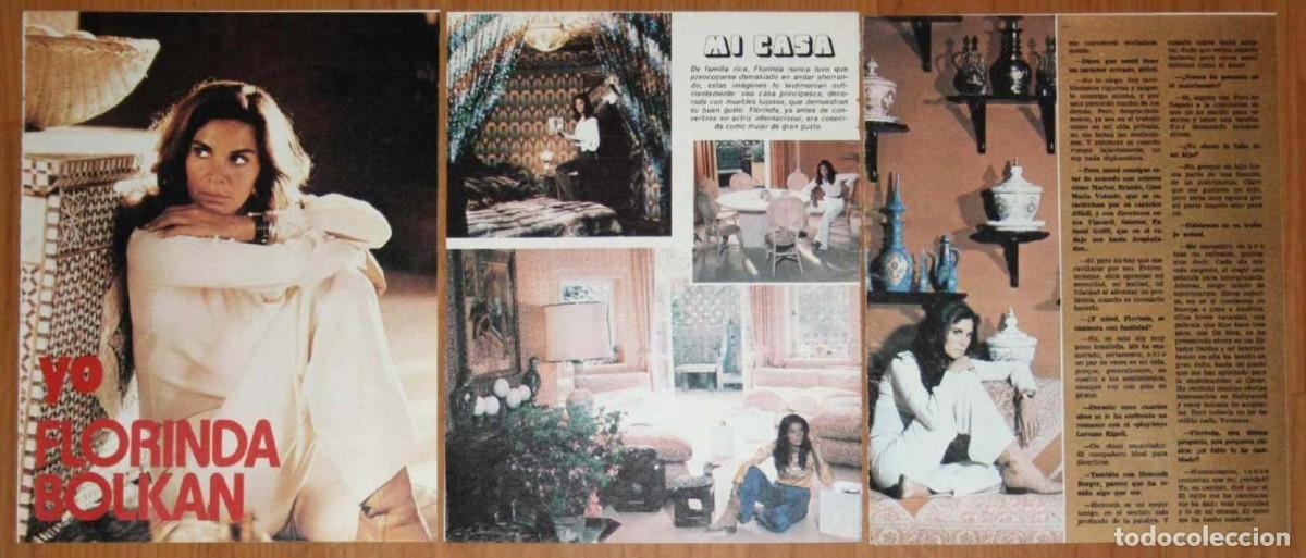 Coleccionismo de revistas y peri&oacute;dicos: FLORINDA BOLKAN At Home 1976 Interview photos magazine clippings Lorenzo Ripoli art&iacute;culo RARE