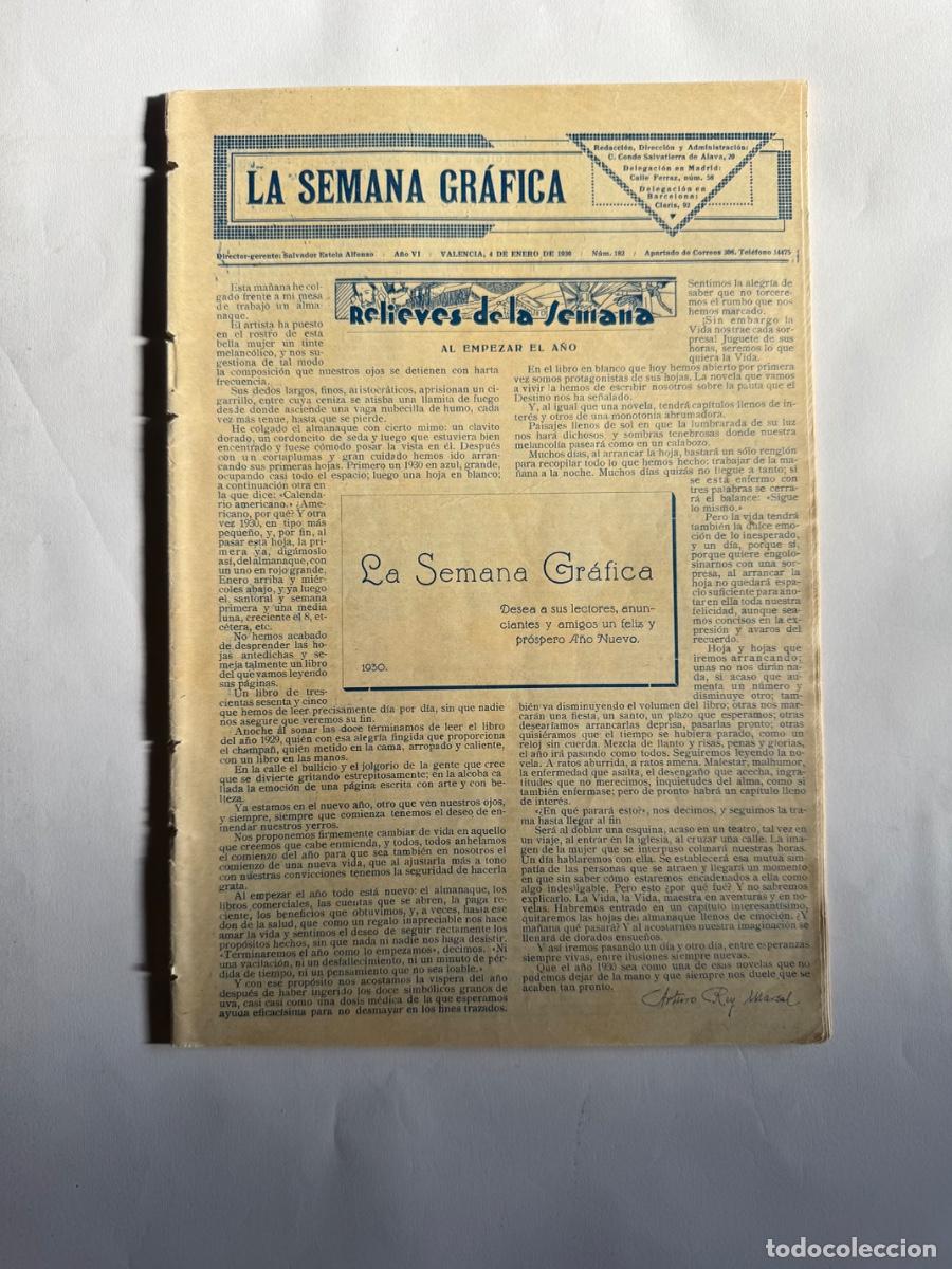 Coleccionismo de Revistas y Peri&oacute;dicos: Revista La Semana Grafica, A&ntilde;o 1930, Carranceja, Puig, Seleccion Espa&ntilde;ola