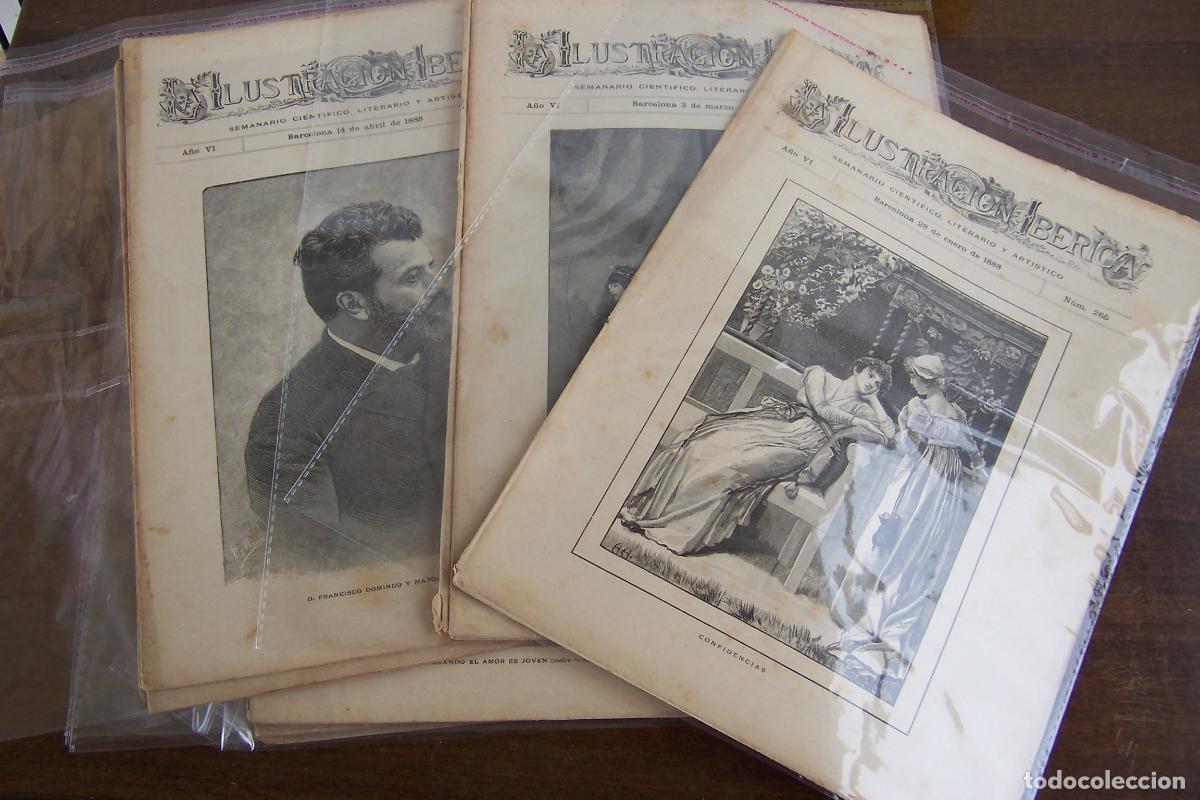 Colecionismo de Revistas e Jornais: 37 n&ordm; de la ilustraci&oacute;n ib&eacute;rica para 1888 a&ntilde;o de la exposici&oacute;n internacional de Barcelona