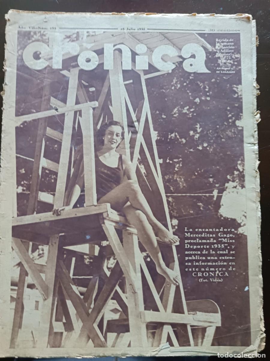 Colecionismo de Revistas e Jornais: CR&Oacute;NICA- N&Uacute;MERO 298 - 1935