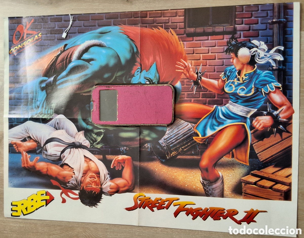 Coleccionismo de Revistas y Peri&oacute;dicos: Ok consolas suplemento poster revista Street Fighter II Mario Bros land