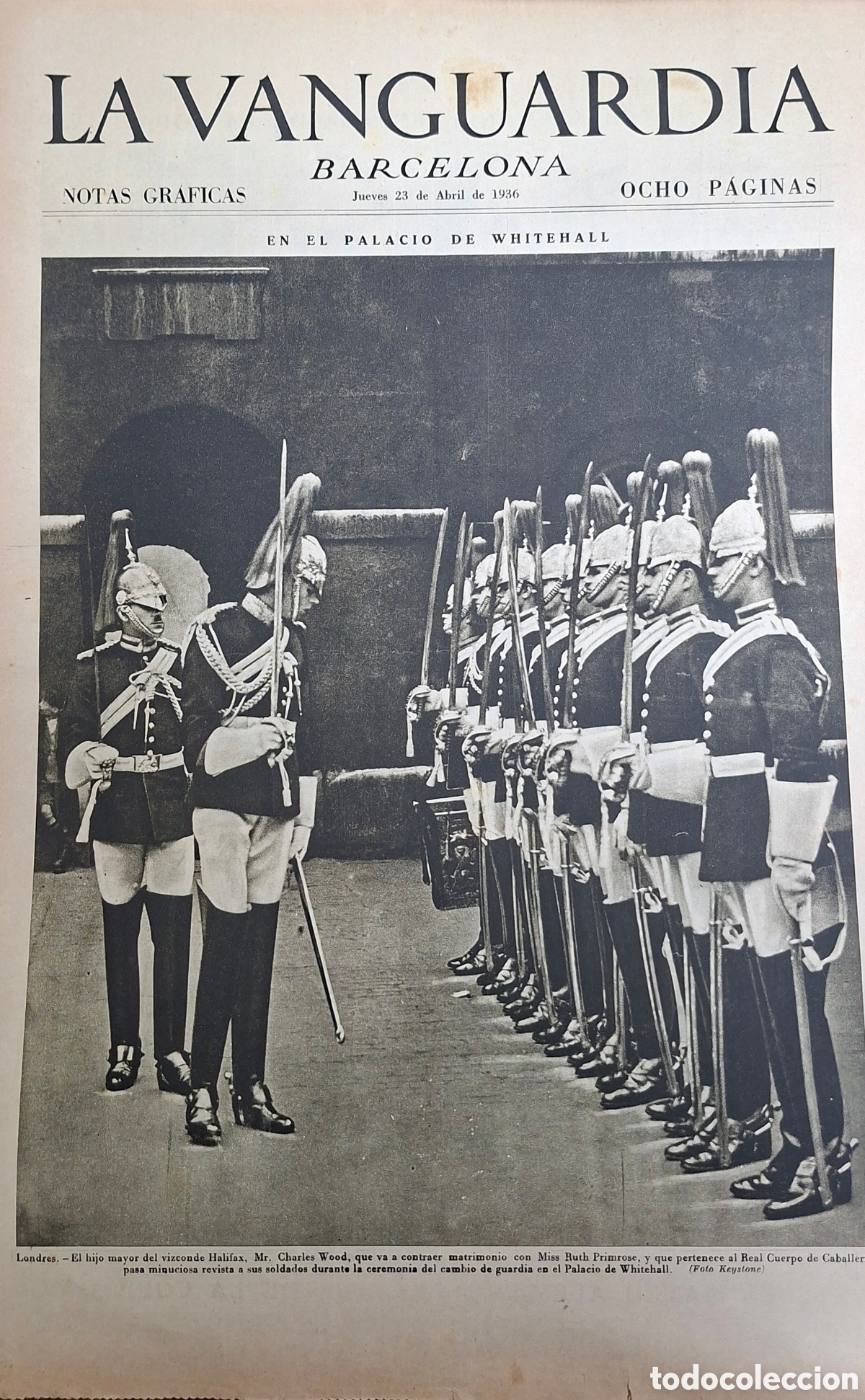 Collection Magazines and Newspapers: Peri&oacute;dicos Abril 1936 La Vanguardia