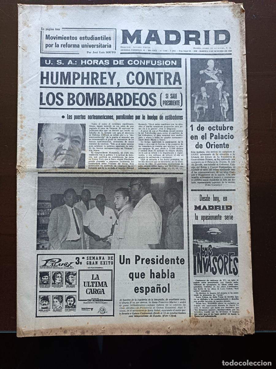 Collection Magazines and Newspapers: MADRID- DIARIO DE LA NOCHE-N&ordm;-9056- 1968