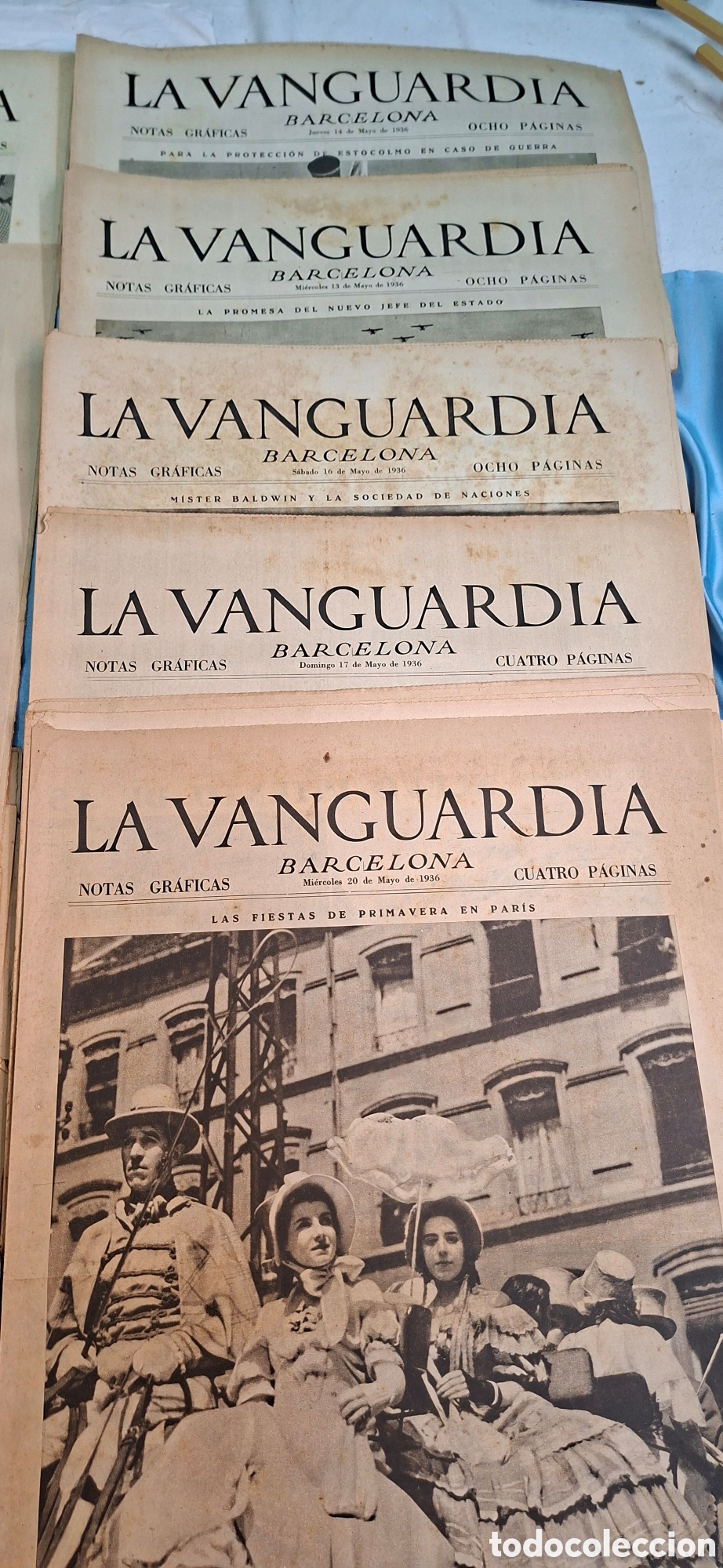 Collection Magazines and Newspapers: Peri&oacute;dicos Mayo 1936 La Vanguardia
