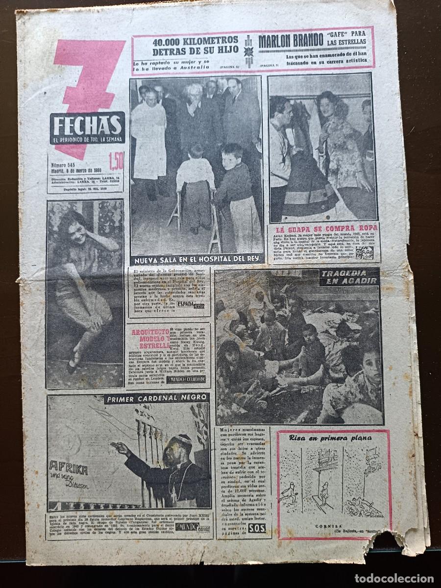 Coleccionismo de Revistas y Peri&oacute;dicos: 7 FECHAS- EL PERI&Oacute;DICO DE TODA LA SEMANA-N&ordm;-545- 1960