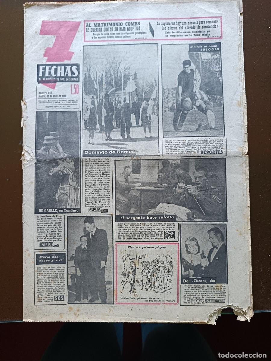 Coleccionismo de Revistas y Peri&oacute;dicos: 7 FECHAS- EL PERI&Oacute;DICO DE TODA LA SEMANA-N&ordm;-550- 1960