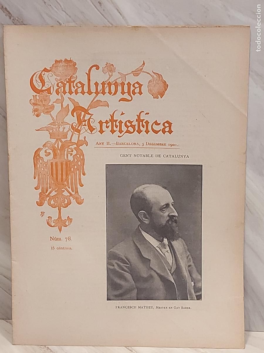 Coleccionismo de Revistas y Peri&oacute;dicos: A&Ntilde;O 1901 !! CATALUNYA ART&Iacute;STICA / 78 / FRANCESCH MATHEU / BUEN ESTADO