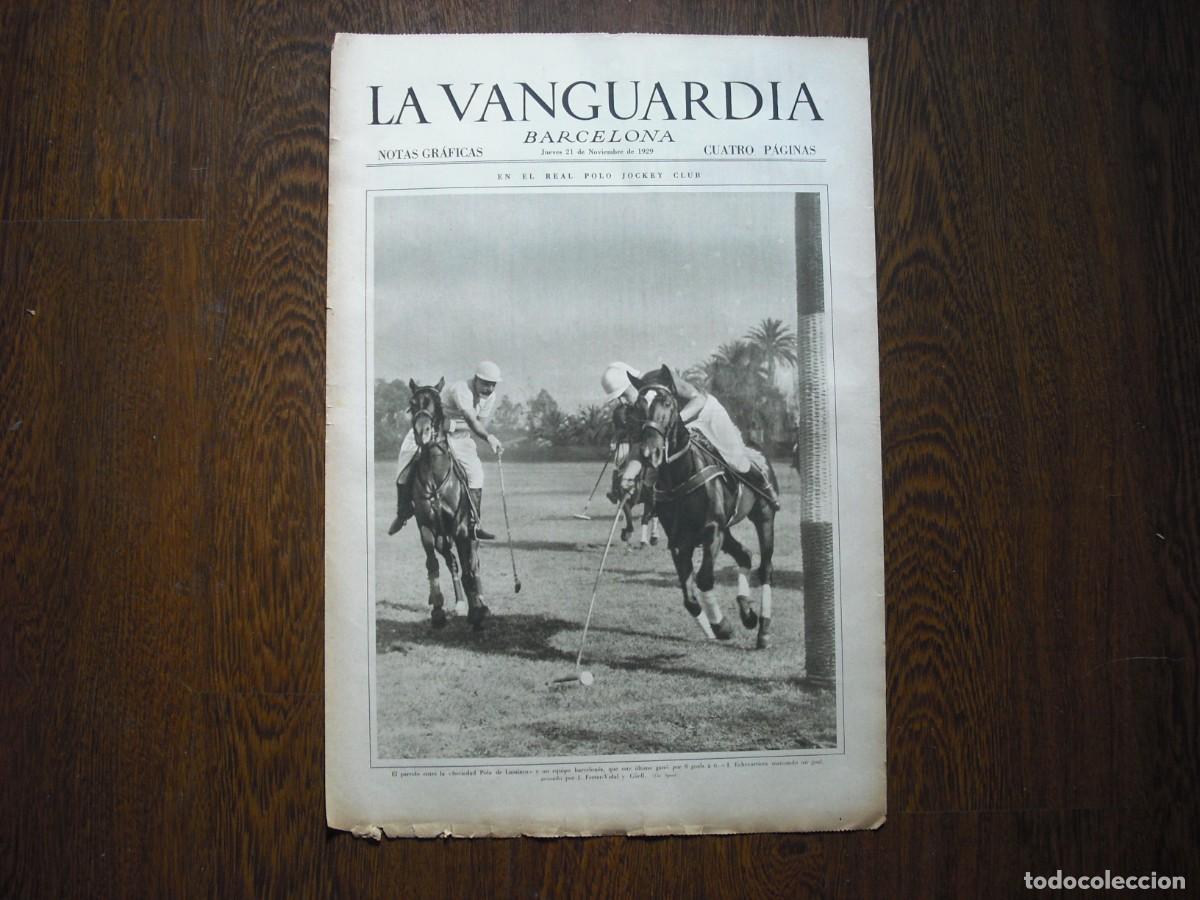 Collection Magazines and Newspapers: LA VANGUARDIA ,ENERO 1930. REAL POLO HOCKEY CLUB . ECCHEVARRIA , FERRER-VIDAL. 4 PAGS