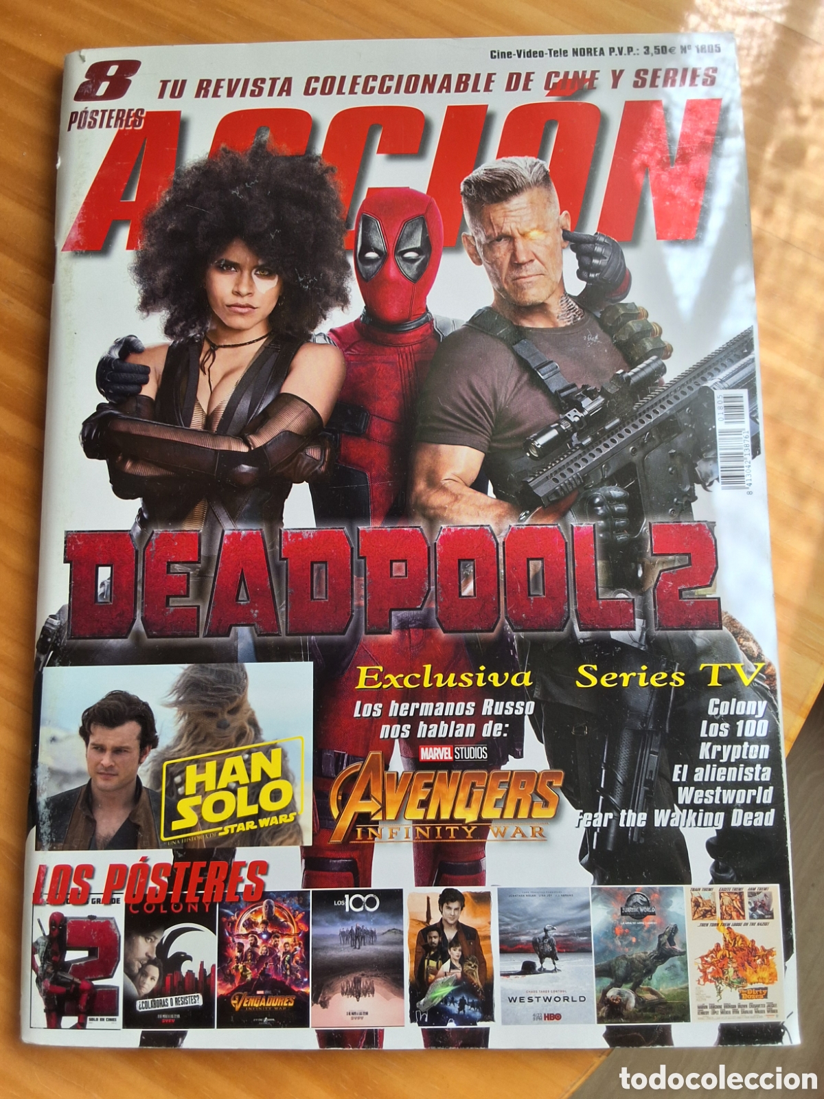 Coleccionismo de Revistas y Peri&oacute;dicos: Accion revista cine n&uacute;mero 1805 a&ntilde;o 2018/5 incluye p&oacute;ster fichas programas