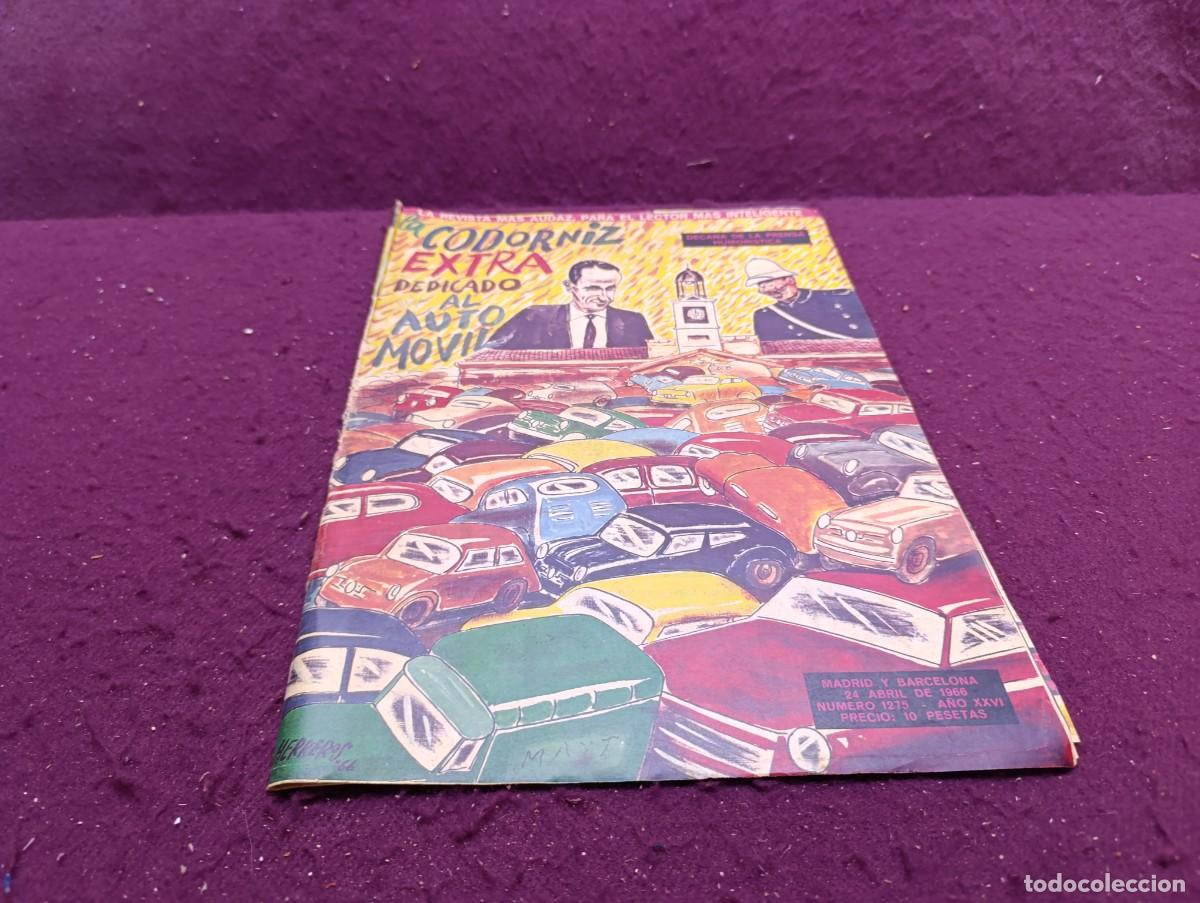 Coleccionismo de Revistas y Peri&oacute;dicos: Revista La Codorniz, Especial o Extra, Dedicado al Autom&oacute;vil, 1966, unos 38 x 28 cms.