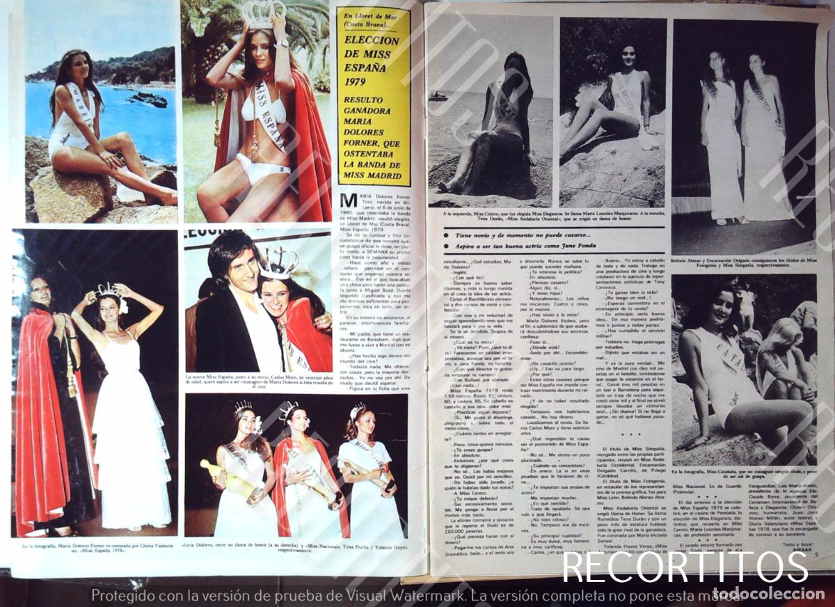 Coleccionismo de Revistas y Peri&oacute;dicos: LOLA FORNER MISS ESPA&Ntilde;A 1979