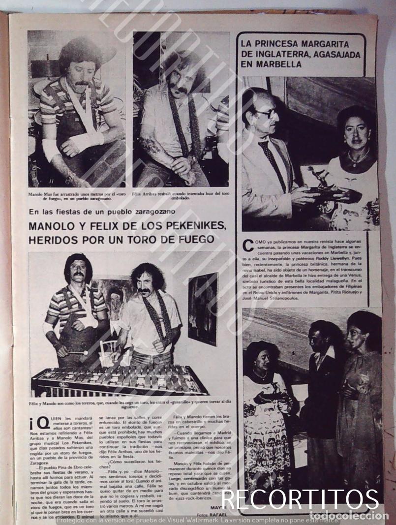 Coleccionismo de Revistas y Peri&oacute;dicos: PEKENIKES MANOLO FELIX MARGARITA DE INGLATERRA EN MARBELLA PITITA RIDRUEJO