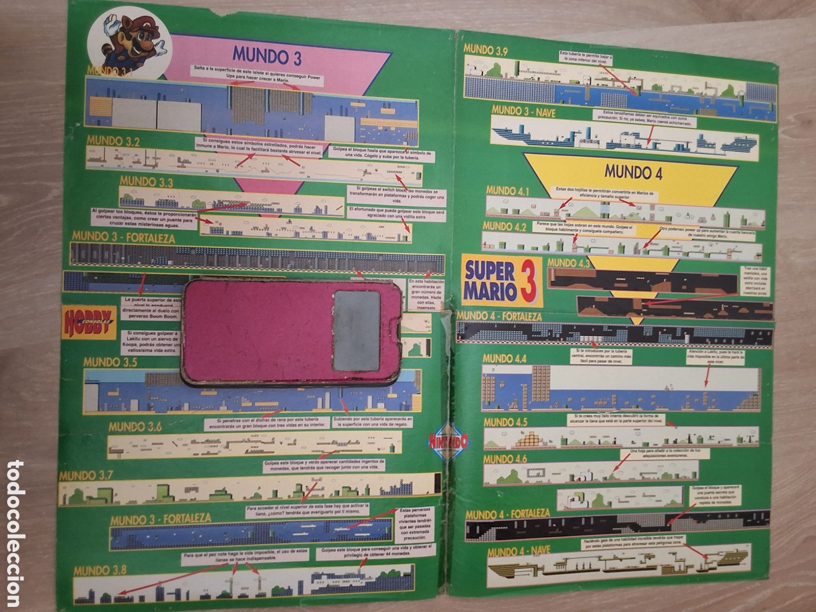 Coleccionismo de Revistas y Peri&oacute;dicos: Hobby consolas poster mapa guia revista super Mario 3